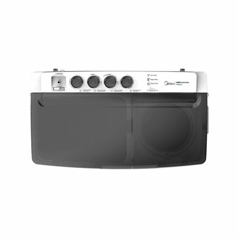 Midea MT100W130/W-MX lavadora-secadora Independiente Carga superior Negro, Blanco