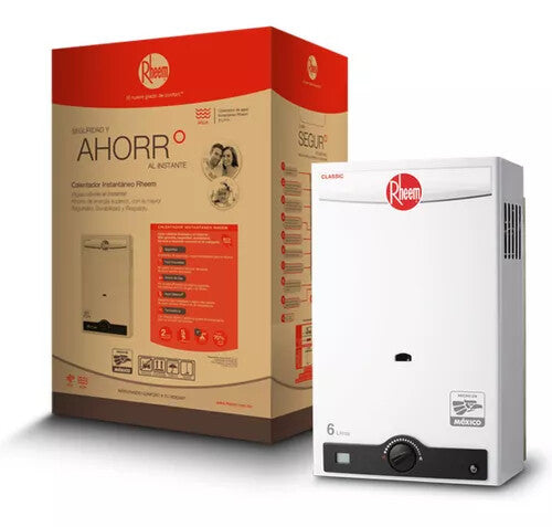 Rheem RHINMX06N Vertical Sin depósito (instantánea) Sistema de calentador único Blanco