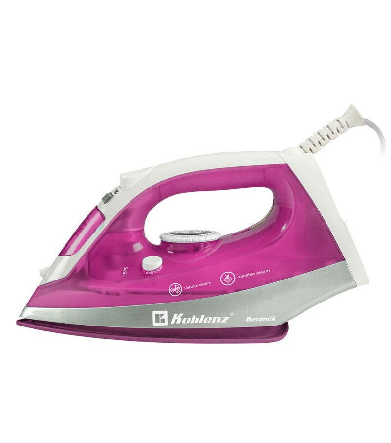 Koblenz 00-0701-00-3 plancha Plancha vapor-seco Suela de cerámica 1200 W Rosa, Blanco