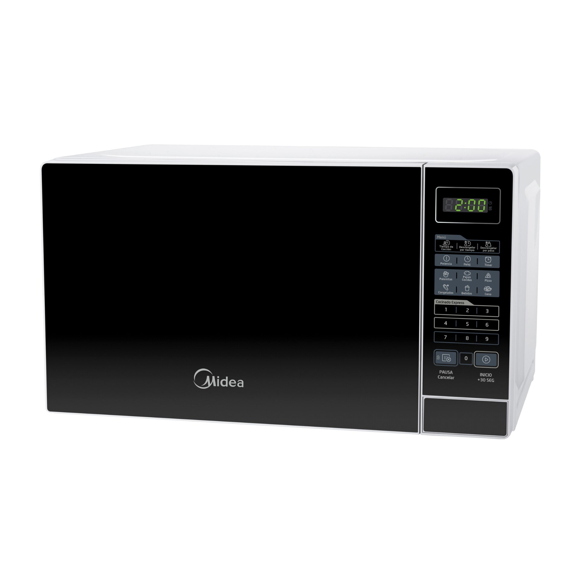 Midea MMDR07S2BW microondas Negro, Blanco Solo microondas Encimera 20 L 1050 W