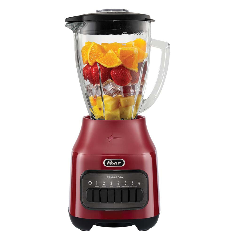 Oster BLSTPEGRPB licuadora 1,5 L Batidora de vaso 800 W Rojo