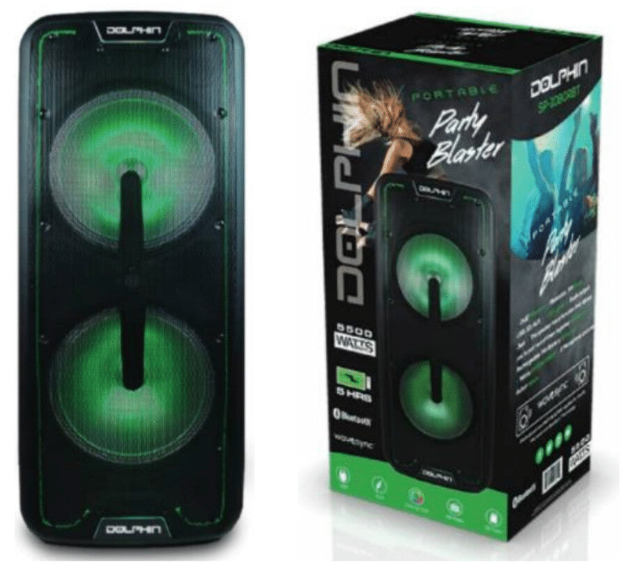 Dolphin SP-1080RBT altavoz portátil o de fiesta Negro 5500 W