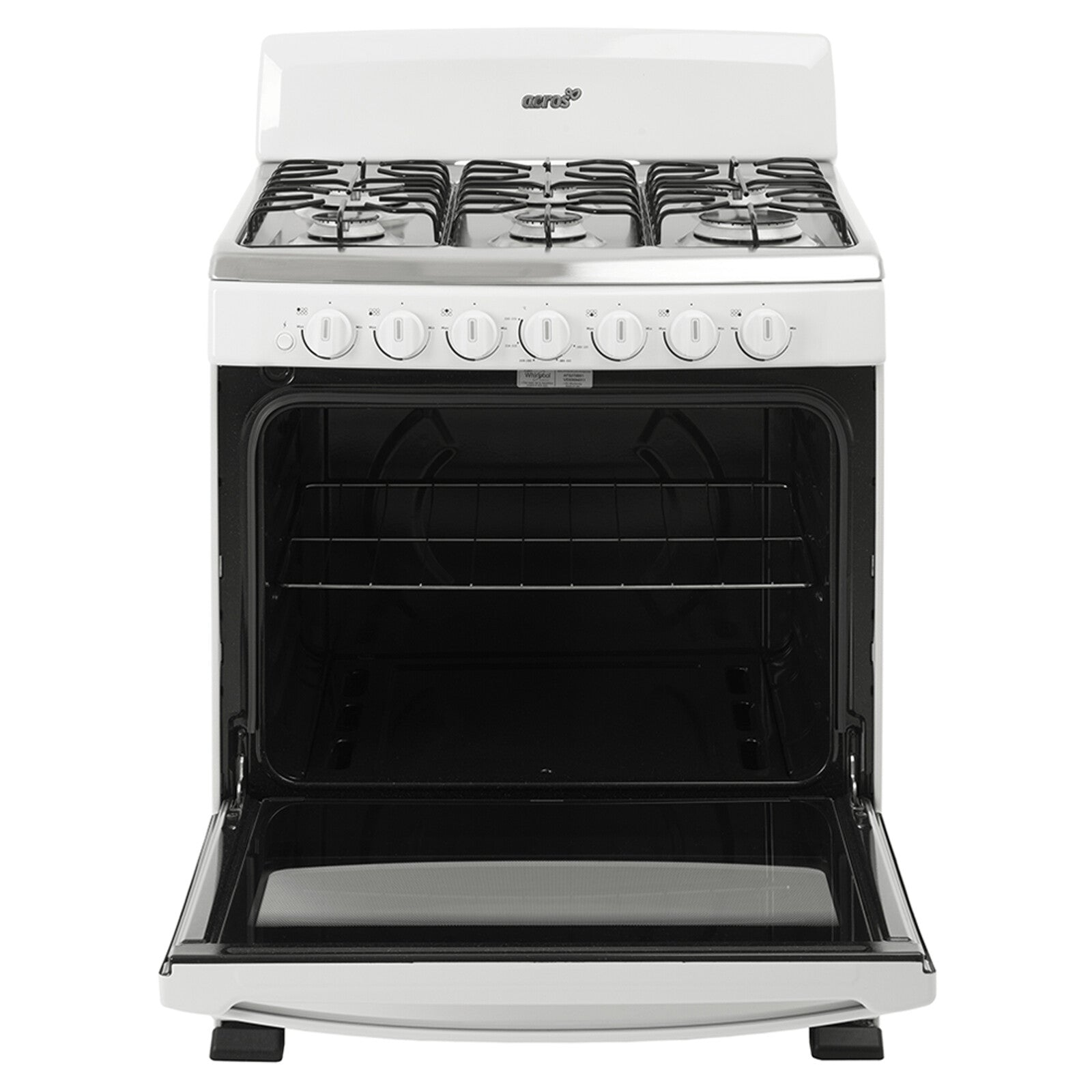 Acros AF5433Q cocina Cocina independiente Gas Encimera de gas Gris, Blanco