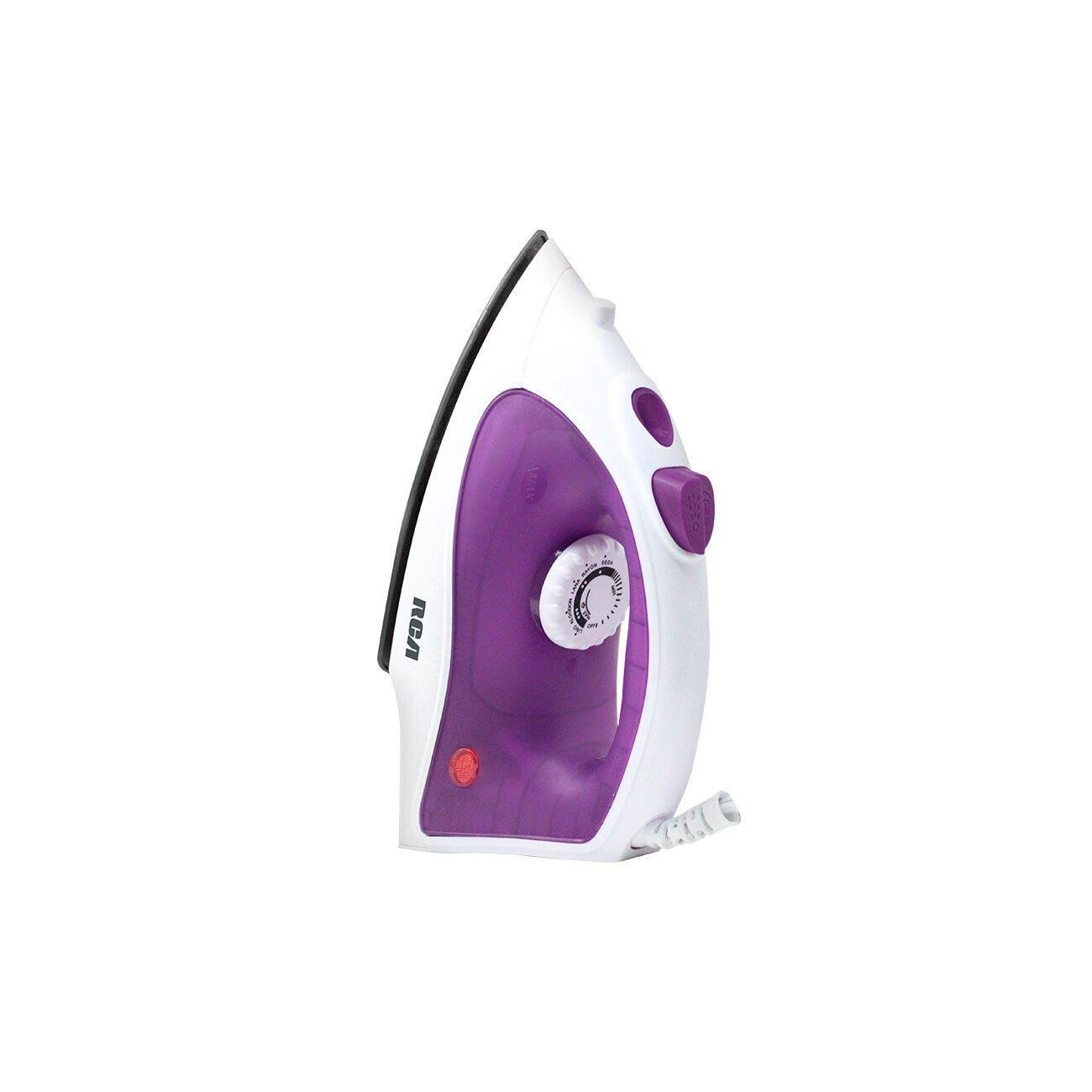 RCA RC-D508V plancha Plancha vapor-seco Suela antiadherente 1200 W Violeta, Blanco