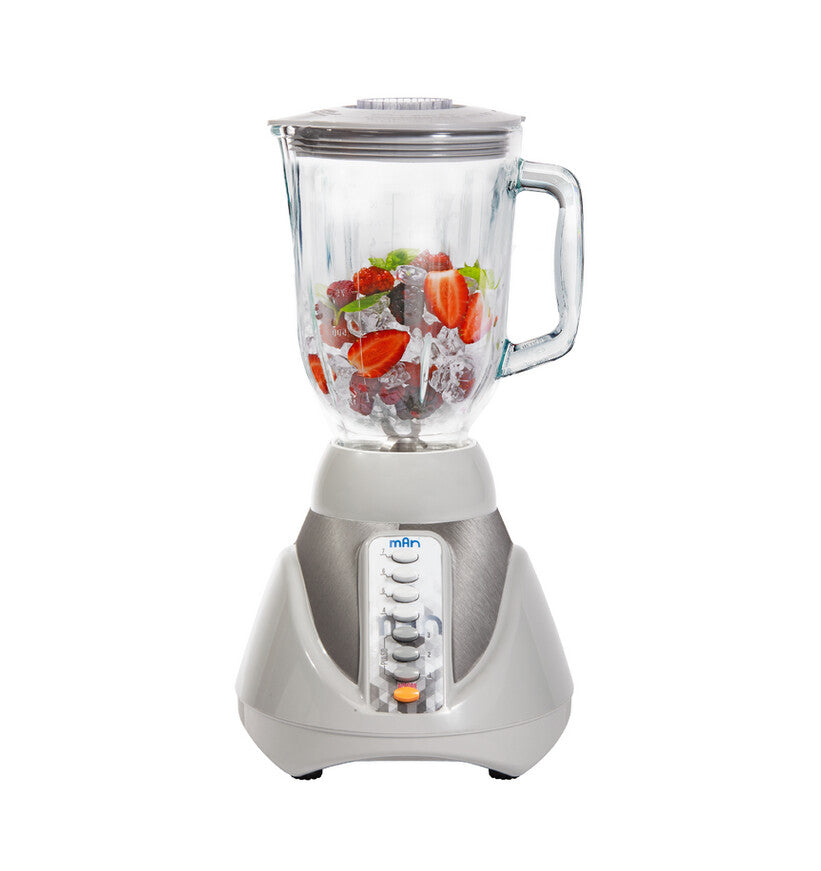 MAN LPV-807 licuadora 1,5 L Batidora de vaso 550 W Acero inoxidable, Blanco