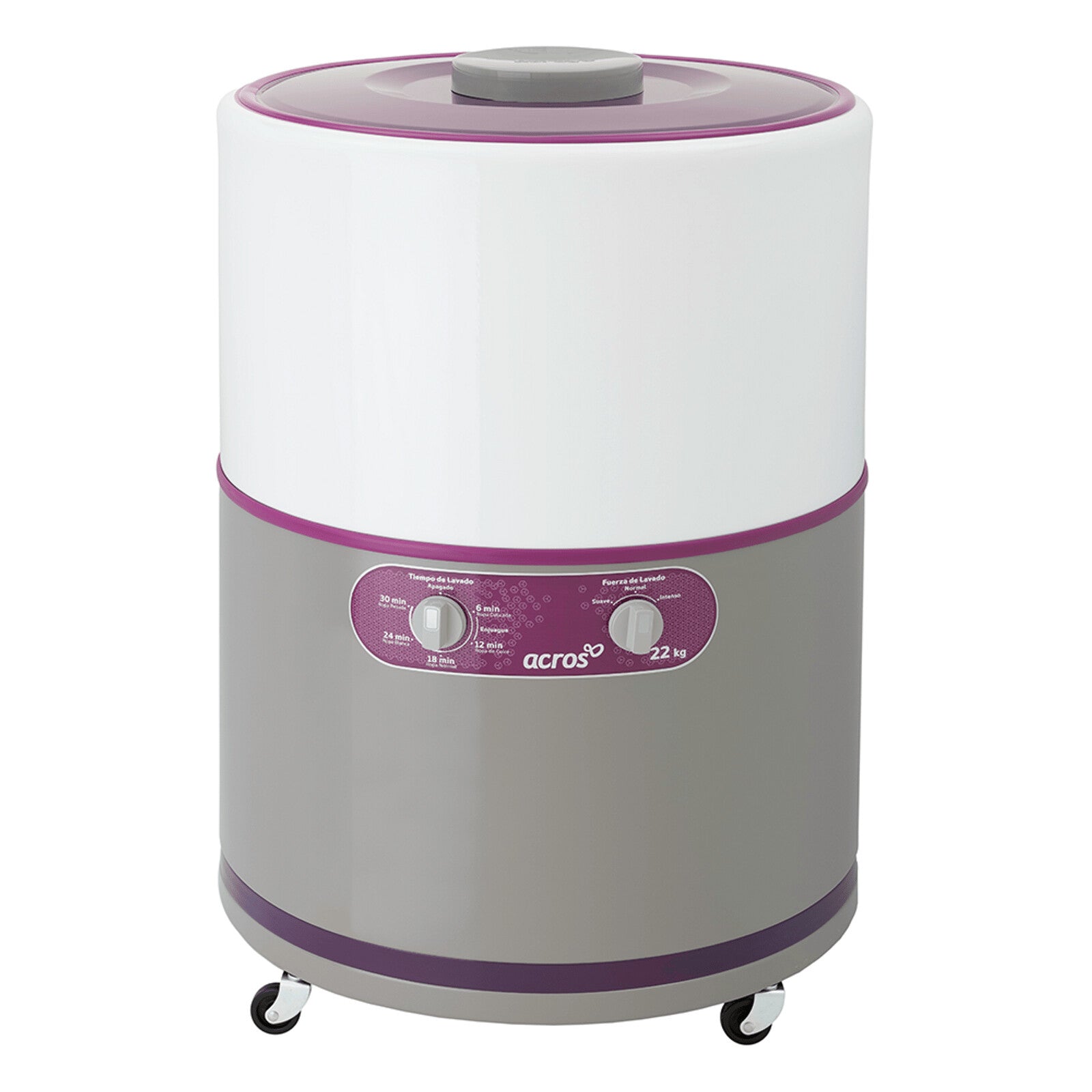 Acros ALF2253EG lavadora Carga superior 22 kg Gris, Blanco