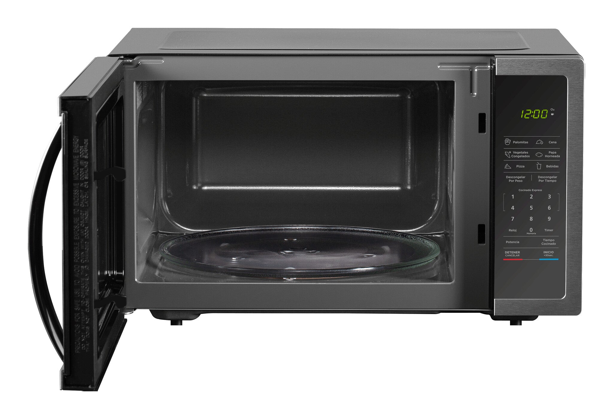 Midea MMDHF16S2SS microondas Negro, Blanco Solo microondas Encimera 45 L