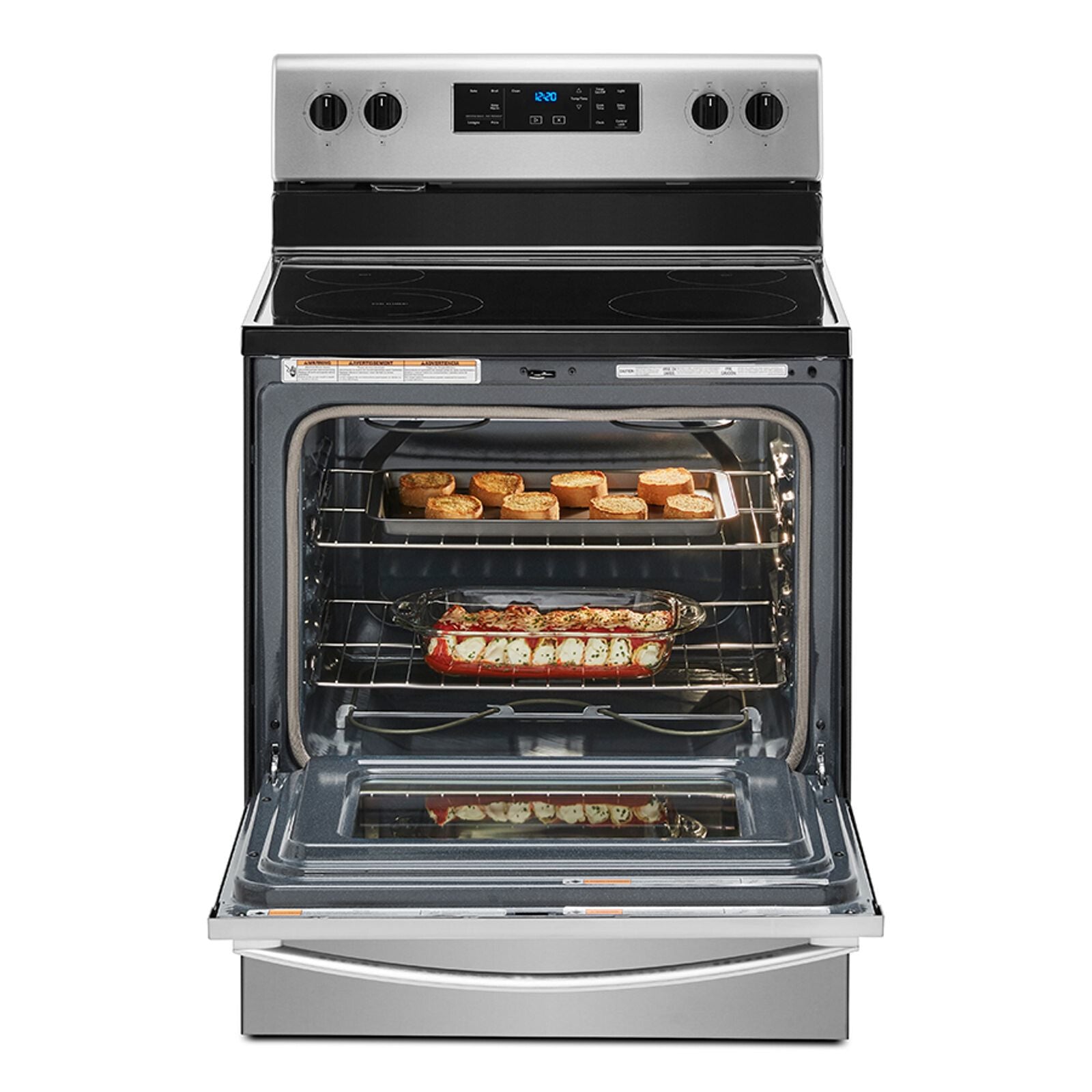 Whirlpool WFE515S0JS estufa Integrado Eléctrico Gris, Acero