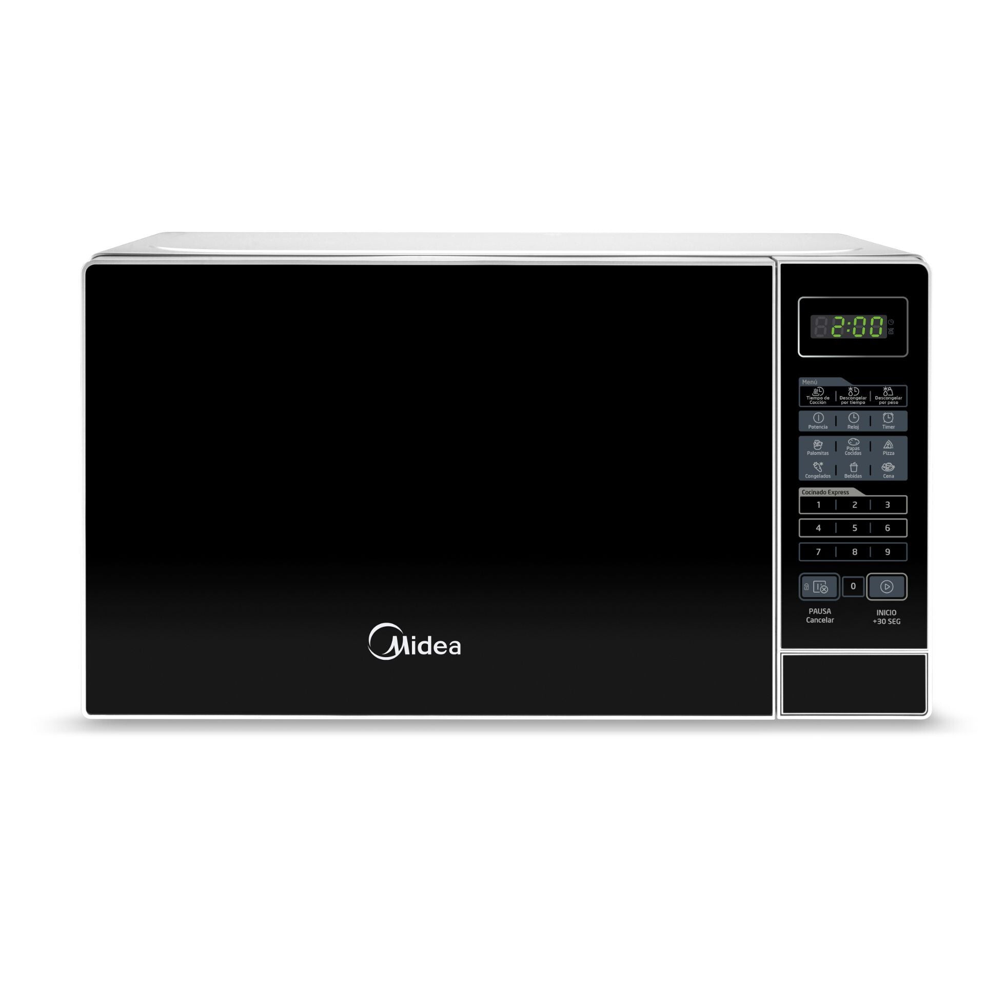 Midea MMDR07S2BW microondas Negro, Blanco Solo microondas Encimera 20 L 1050 W