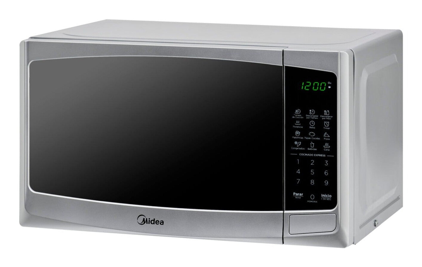Midea MMDP11S2BG microondas Plata Solo microondas Encimera 30 L 1050 W