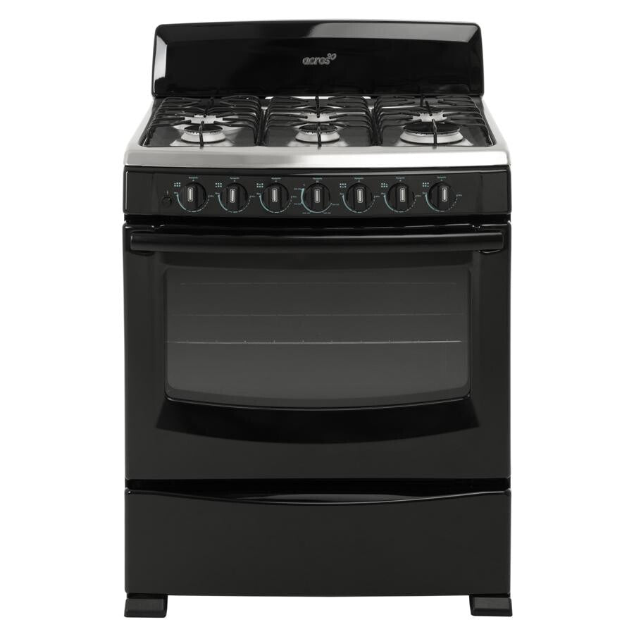 Acros AF5333B cocina Cocina independiente Gas Encimera de gas Negro, Titanio