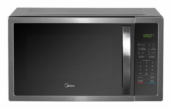 Midea MMDHF16S2SS microondas Negro, Blanco Solo microondas Encimera 45 L