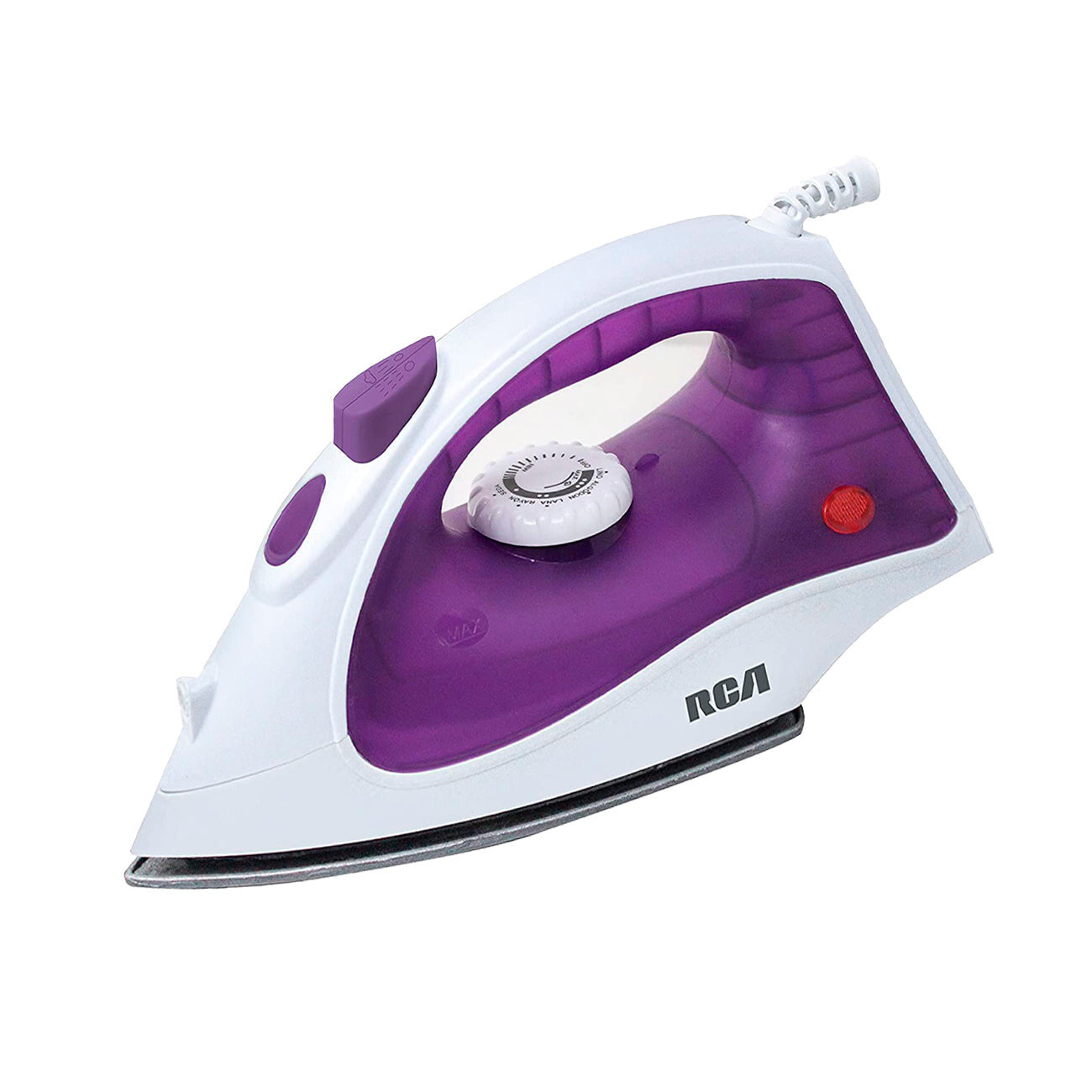 RCA RC-D508V plancha Plancha vapor-seco Suela antiadherente 1200 W Violeta, Blanco