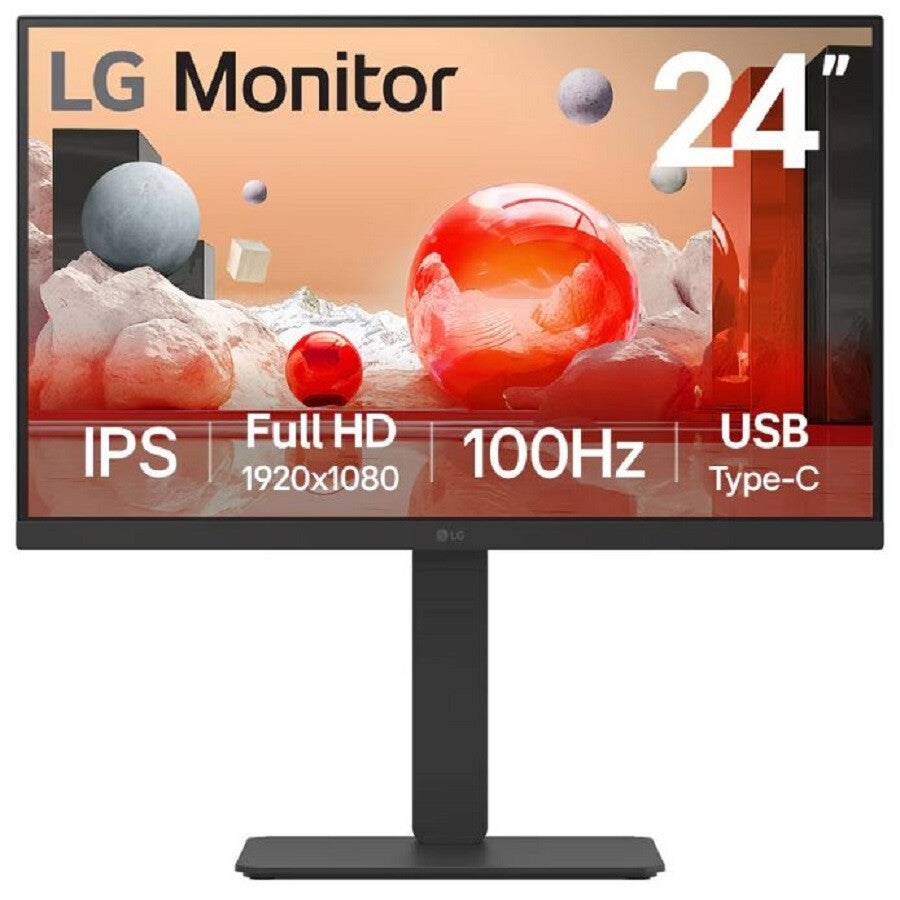 LG 24BA750-B pantalla para PC 60,5 cm (23.8") 1920 x 1080 Pixeles Full HD LCD Negro