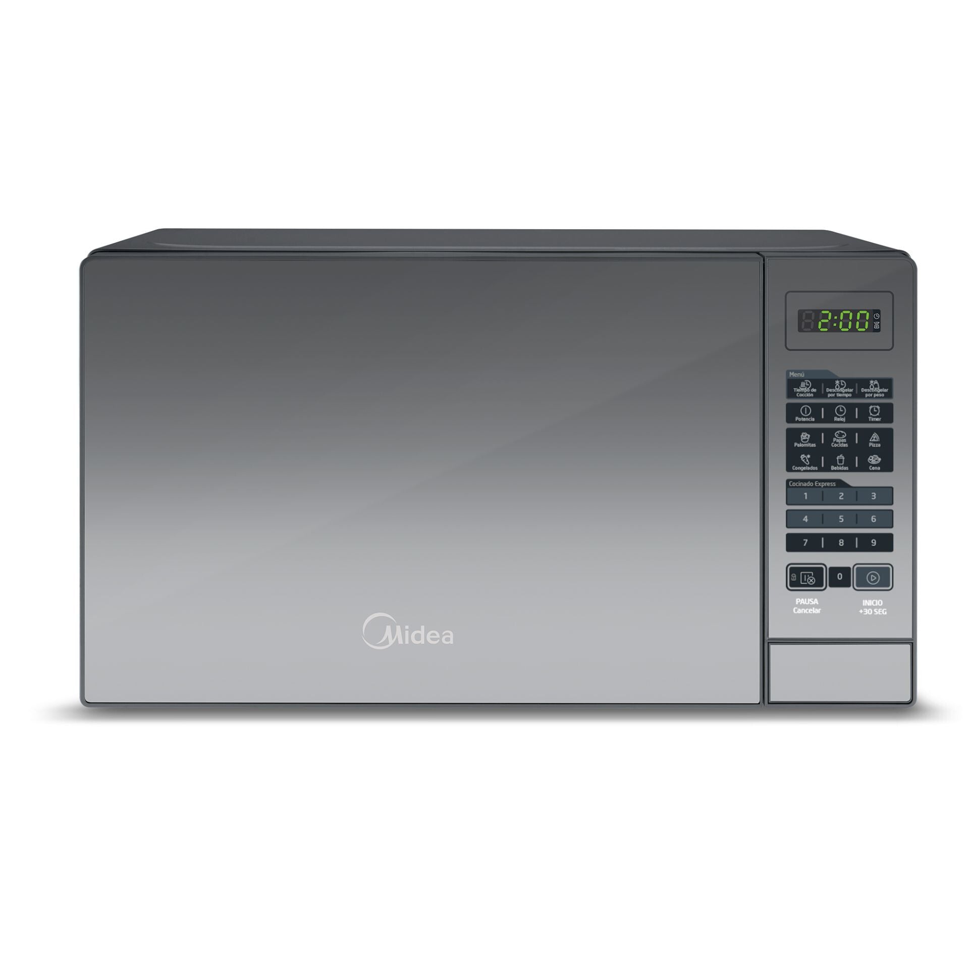 Midea MMDR07S2MG microondas Plata Solo microondas Encimera 20 L 1050 W