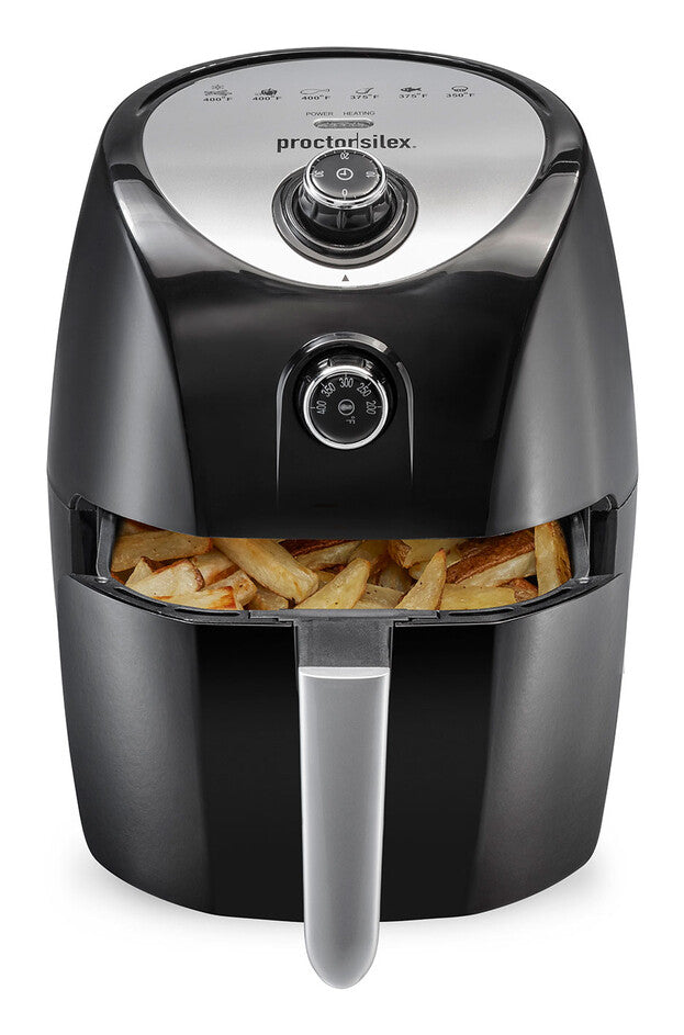 Proctor Silex 35055 freidora Sencillo 2,1 L Independiente 900 W Freidora de aire caliente Negro, Plata