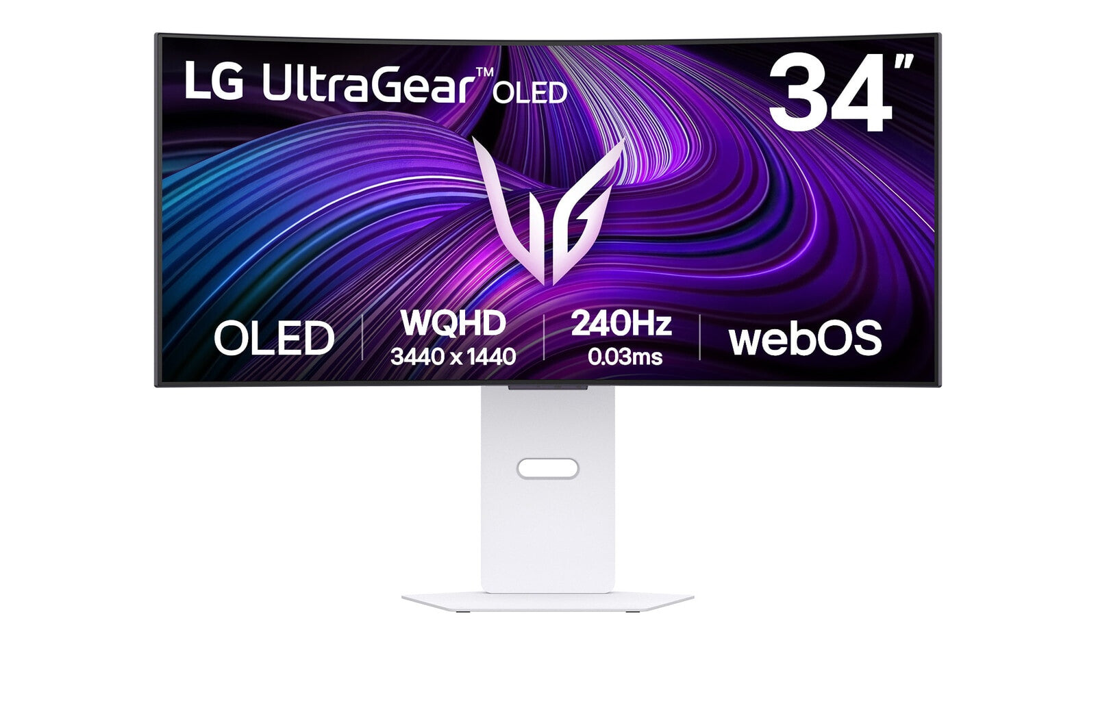 LG 34GX90SA-W pantalla para PC 86,4 cm (34") 3440 x 1440 Pixeles Wide Quad HD OLED Blanco