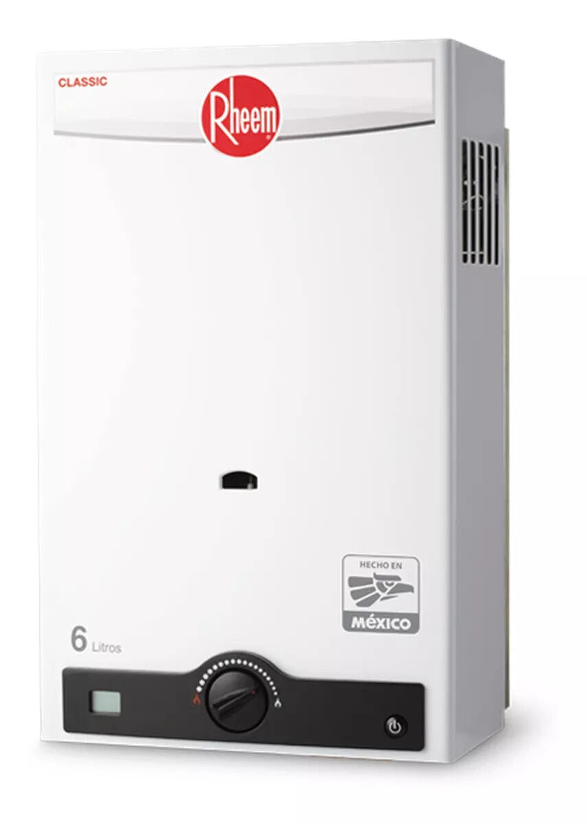 Rheem RHINMX06N Vertical Sin depósito (instantánea) Sistema de calentador único Blanco