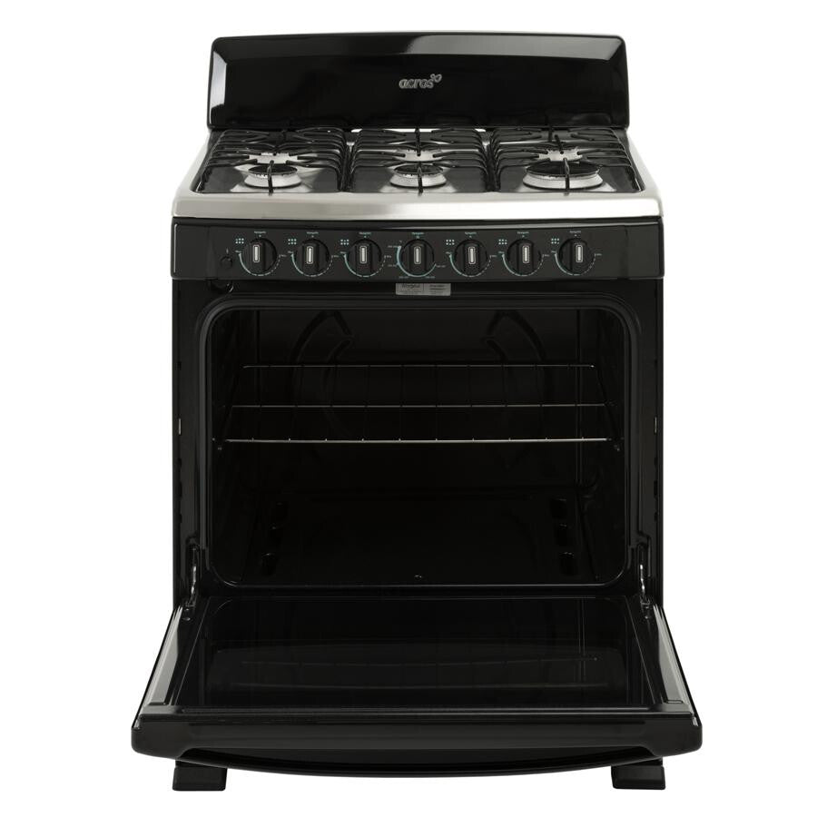 Acros AF5333B cocina Cocina independiente Gas Encimera de gas Negro, Titanio