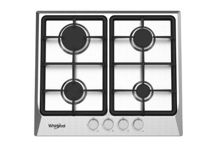 Whirlpool WP2421S hobs Acero inoxidable Integrado 60 cm Encimera de gas 4 zona(s)