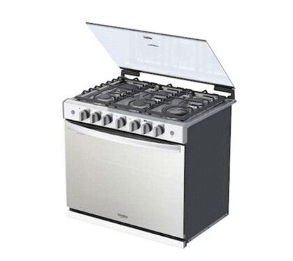 Whirlpool WER7100S estufa Integrado Gas licuado del petróleo (LPG), Gas natural Acero inoxidable